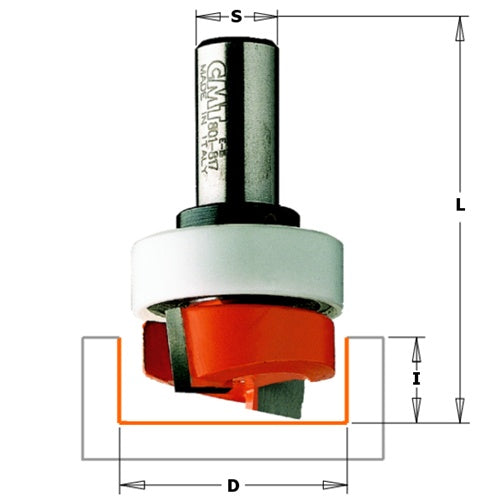 CMT 801.127.11B Mortising Bit, 1/2-Inch Diameter, 1/4-Inch Shank - Ace Tool Group - CMT