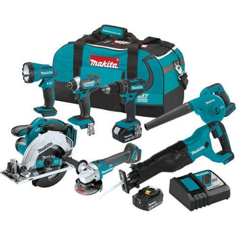 Makita XT706 18V Li-Ion Cordless 7 pc. Combo Kit 3.0Ah - Ace Tool Group - Makita