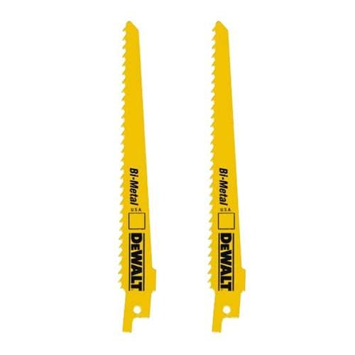 Dewalt Dw4845-2 6" 10/14Tpi Bi-Metal Reciprocating Blade (2 Pack) (5) - Ace Tool Group - DeWalt