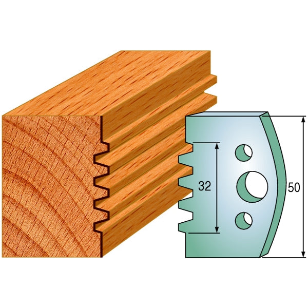 CMT 690.576 Pair of Profiled Knives for Shaper Cutters, 1-31/32-Inch Cutting Length, 5/32-Inch Thickness - Ace Tool Group - CMT
