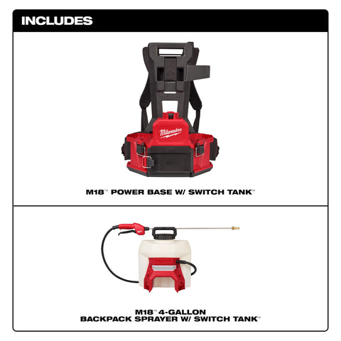 M18 4-Gallon Backpack Sprayer w/ SWITCH TANK (Tool Only) - Ace Tool Group - Milwaukee
