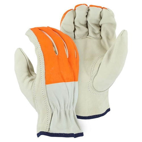 Majestic 2510HOS Cowhide Drivers Gloves Hi-Viz - Ace Tool Group - Majestic