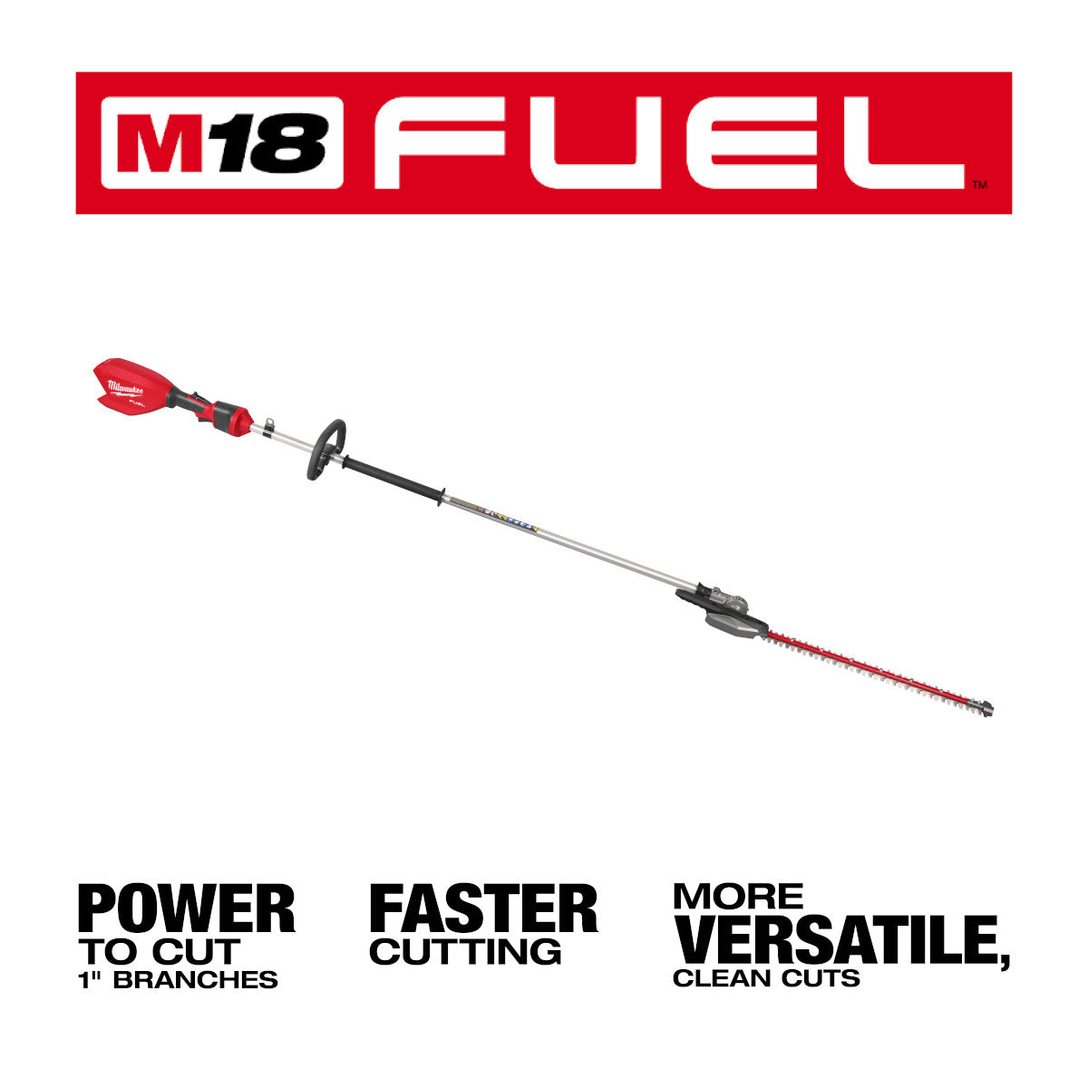 M18 FUEL Extended Pole Articulating Hedge Trimmer - Ace Tool Group - Milwaukee