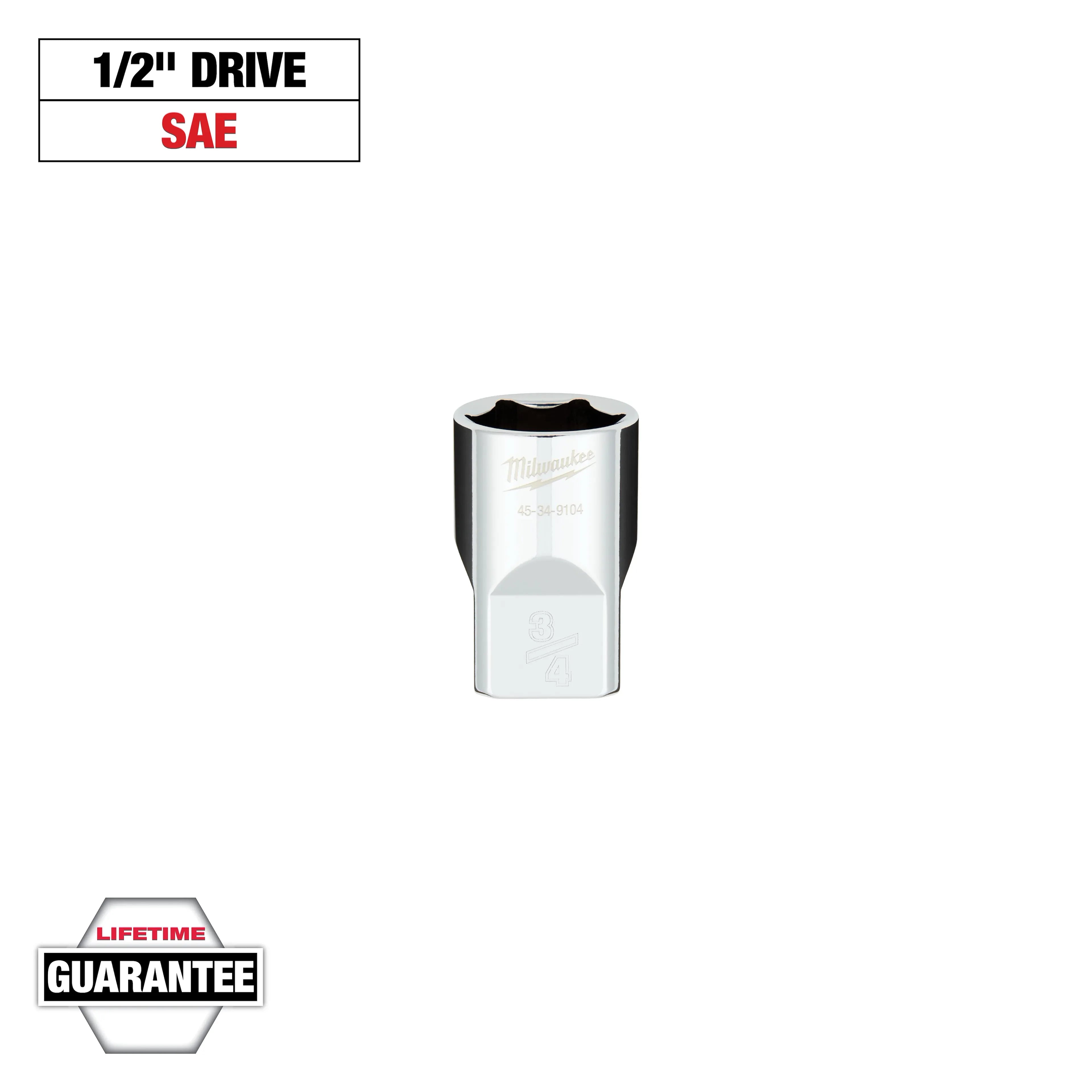 Milwaukee 45-34-9104 1/2" DRIVE 3/4" SOCKET - Ace Tool Group - Milwaukee