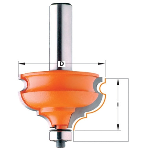 CMT 856.501.11 Molding Bit, 1/2-Inch Shank, 1-7/8-Inch Diameter, Carbide-Tipped - Ace Tool Group - CMT