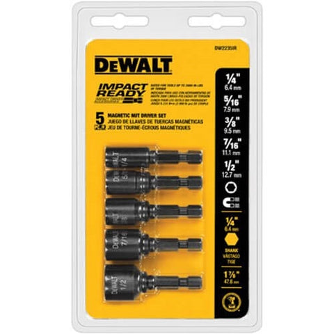 Dewalt Dw2235Ir 5 Pc Mag Impact Ready Nutsetter Set - Ace Tool Group - DeWalt