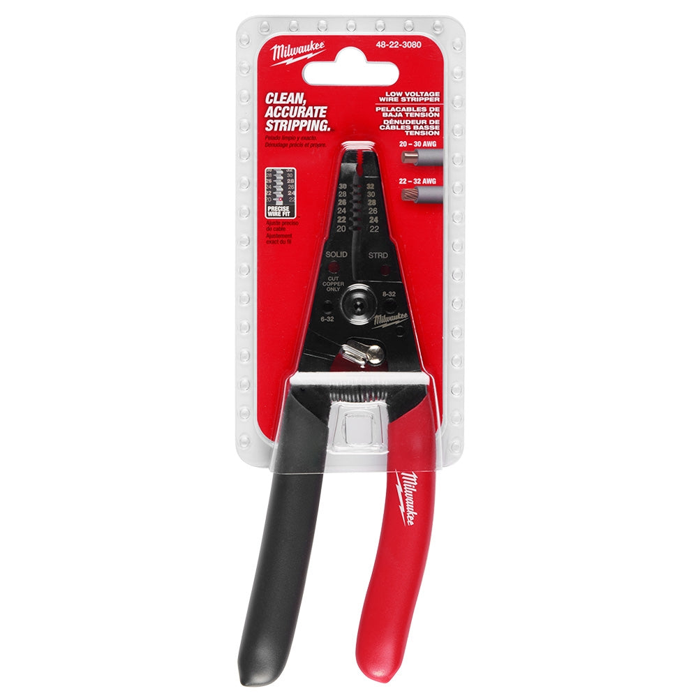 Milwaukee 20-32 Awg Low Voltage Dipped Grip Wire Stripper & Cutter - Ace Tool Group - Milwaukee