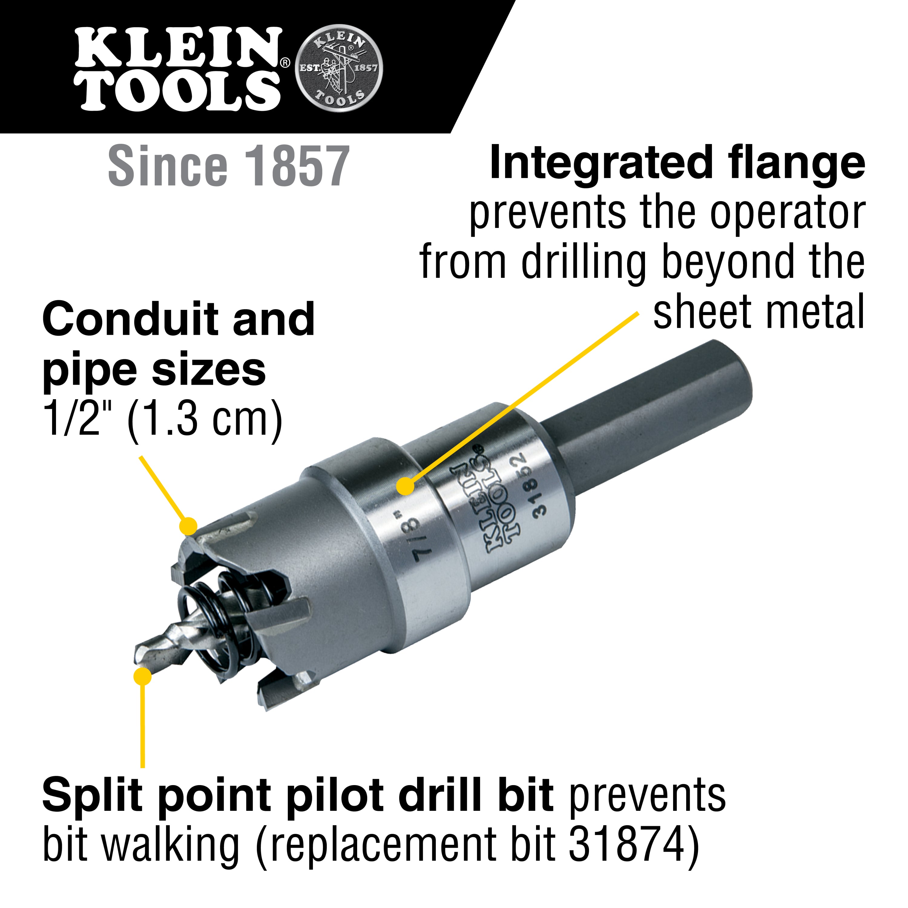 KleinCarbide Hole Cutter, 7/8-Inch - Ace Tool Group - KLEIN
