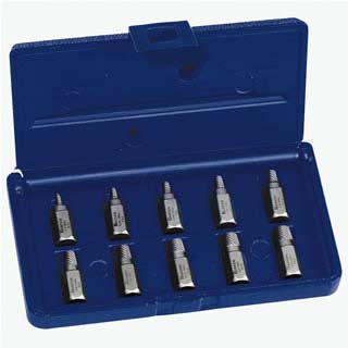 Irwin 53226 10 Piece 1/8-Inch To 13/32-Inch Hex Head Multi-Spline Screw And Bolt Extractor Assortment In Plastic Case - Ace Tool Group - Irwin