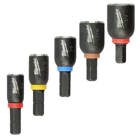 Milwaukee 49-66-4563 SHOCKWAVE Insert Nut Driver Set (5 PC) - Ace Tool Group - Milwaukee