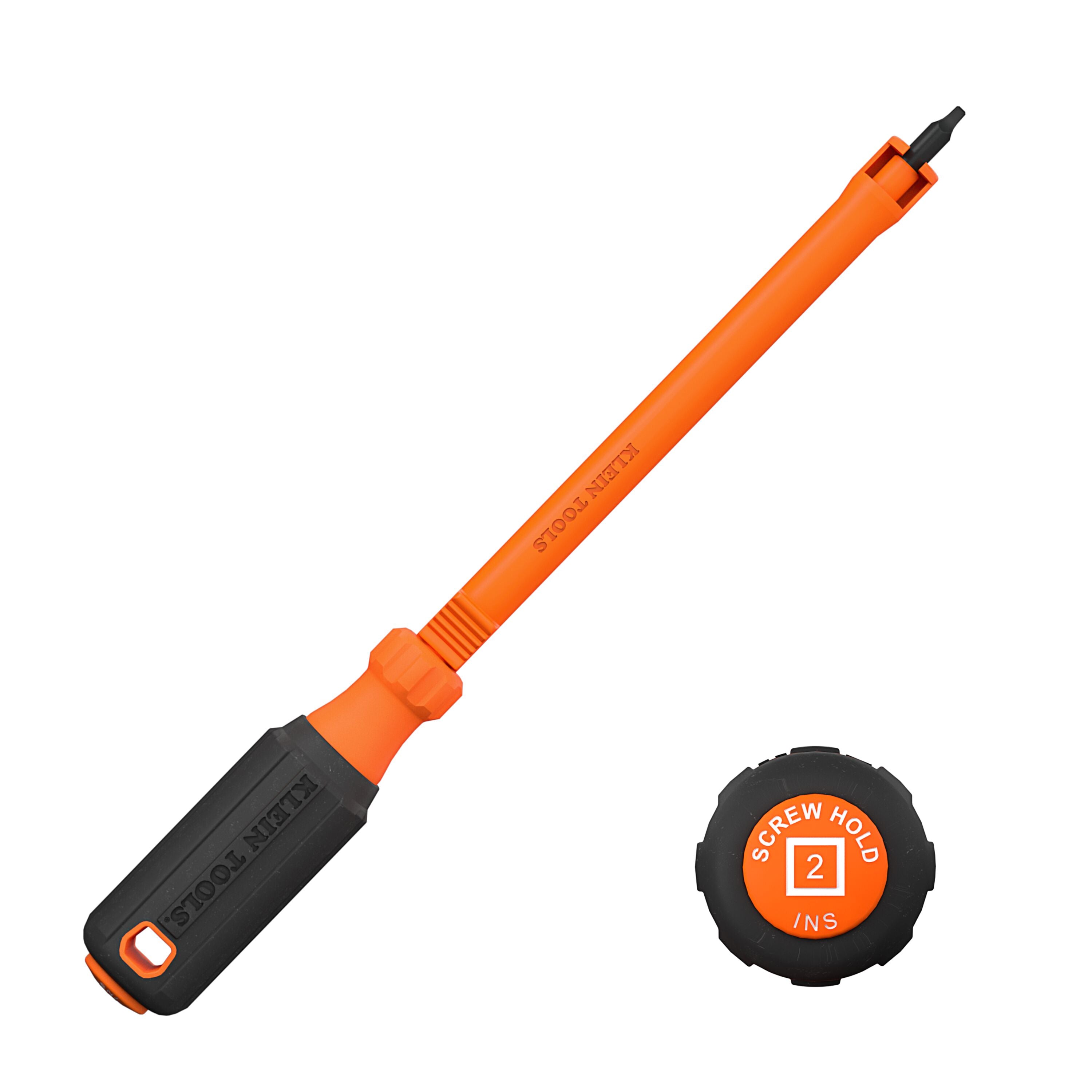 Klein 32214INS #2 Square Insulated Hooded Screw Holding Screwdriver