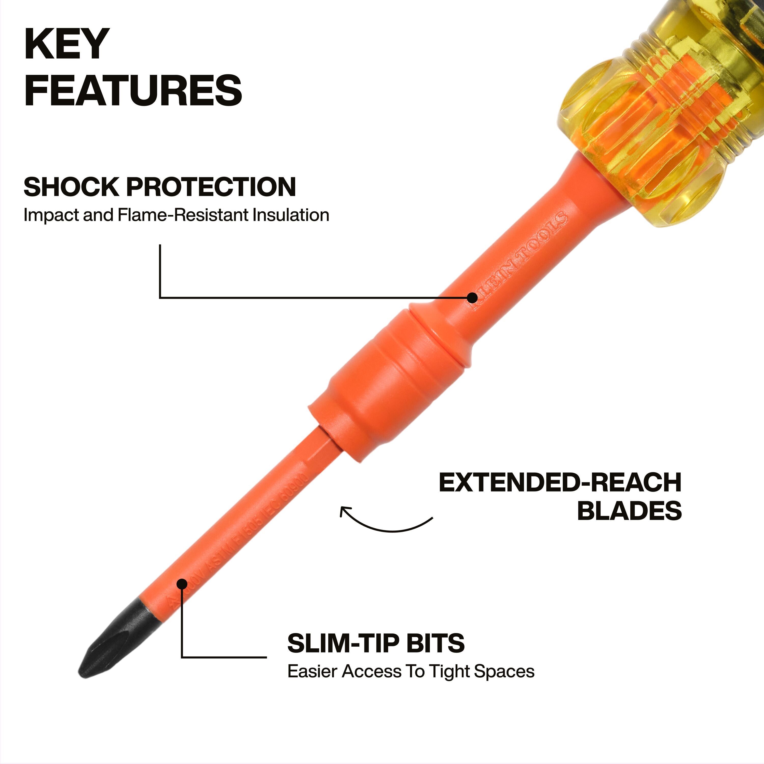 Klein 32310INS 10-in-2 Insulated Auto-Lock Screwdriver Set