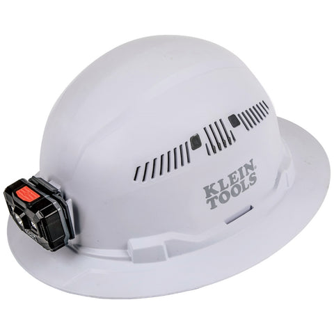 Klein 60407RL Hard Hat, Vented Brim w/Headlamp - Ace Tool Group - Klein