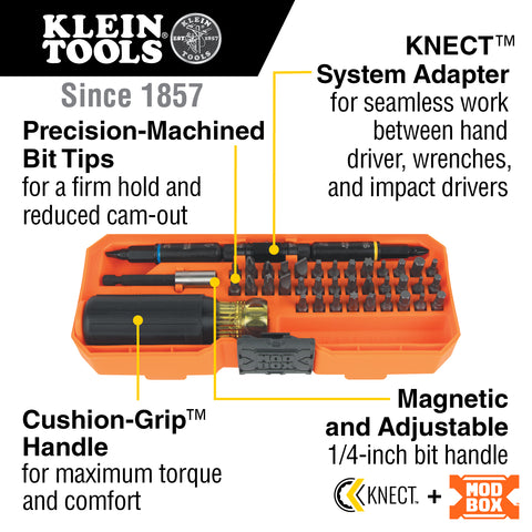 Klein 32501HD KNECT Impact Driver Set, 46 Pc - Ace Tool Group - Klein