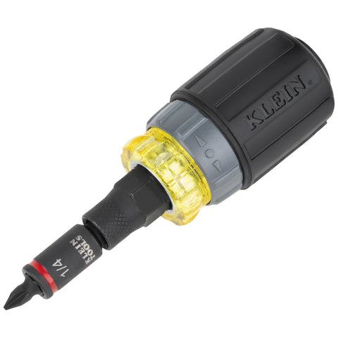 Klein 32561HDRT KNECT 7-in-1 Ratcheting Impact-Rated Stubby Screwdriver/Nut Driver - Ace Tool Group - Klein