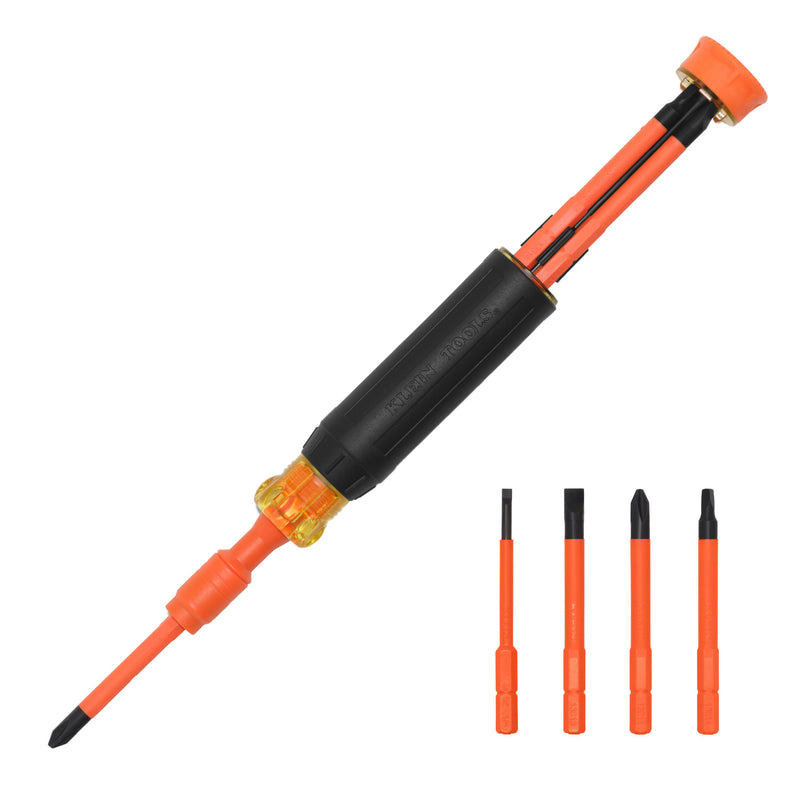 Klein 4-in-1 Insulated Auto-Lock Screwdriver - Ace Tool Group - KLEIN