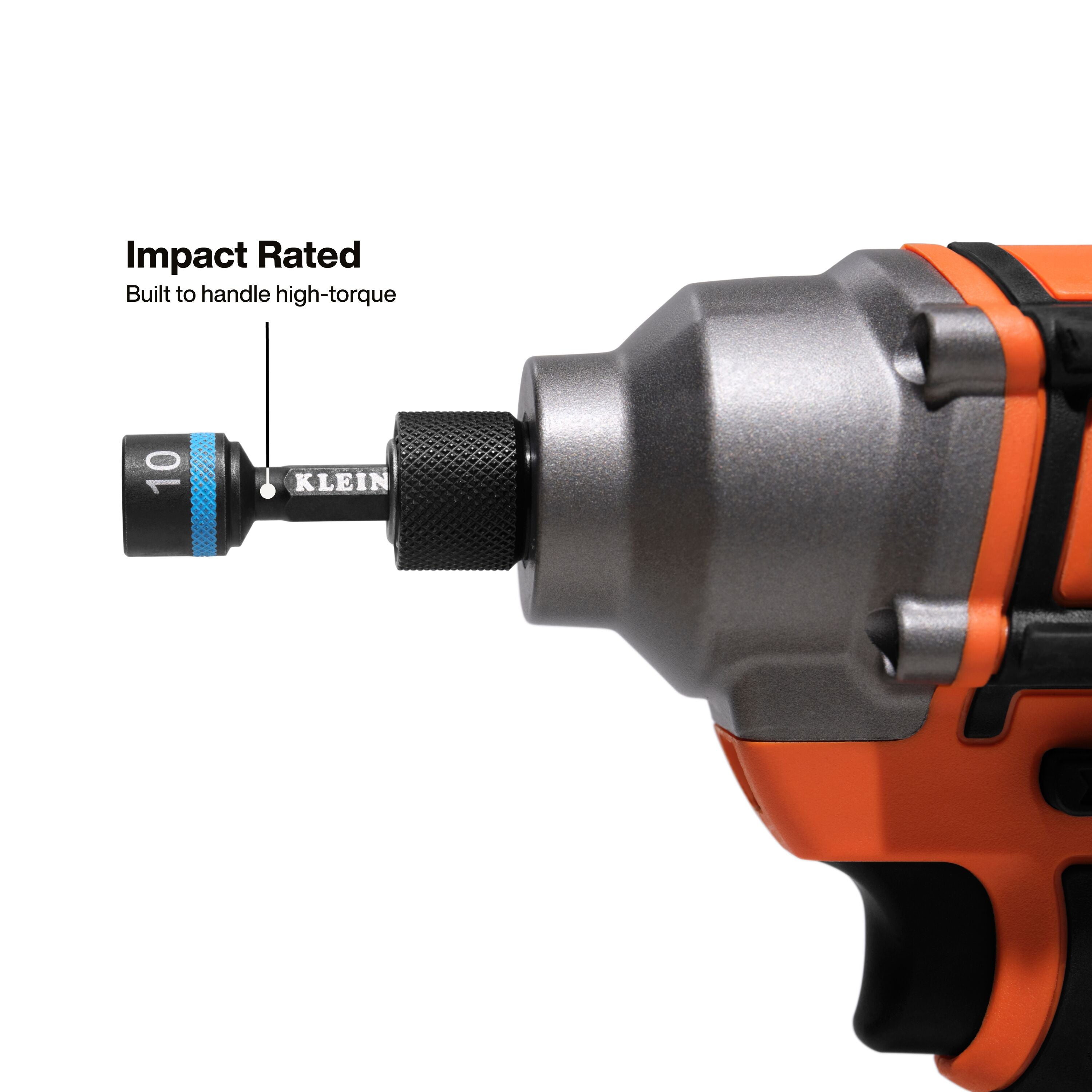 Klein KLE-32926SM Magnetic Power Nut Setters, 2-Inch Shaft, 6-Piece Metric - Ace Tool Group - Klein Tools