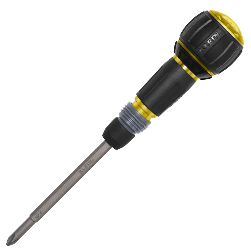 Klein Ratcheting Fastbit Tru-Grip Screwdriver, Phillips, Slotted Bits - Ace Tool Group - KLEIN