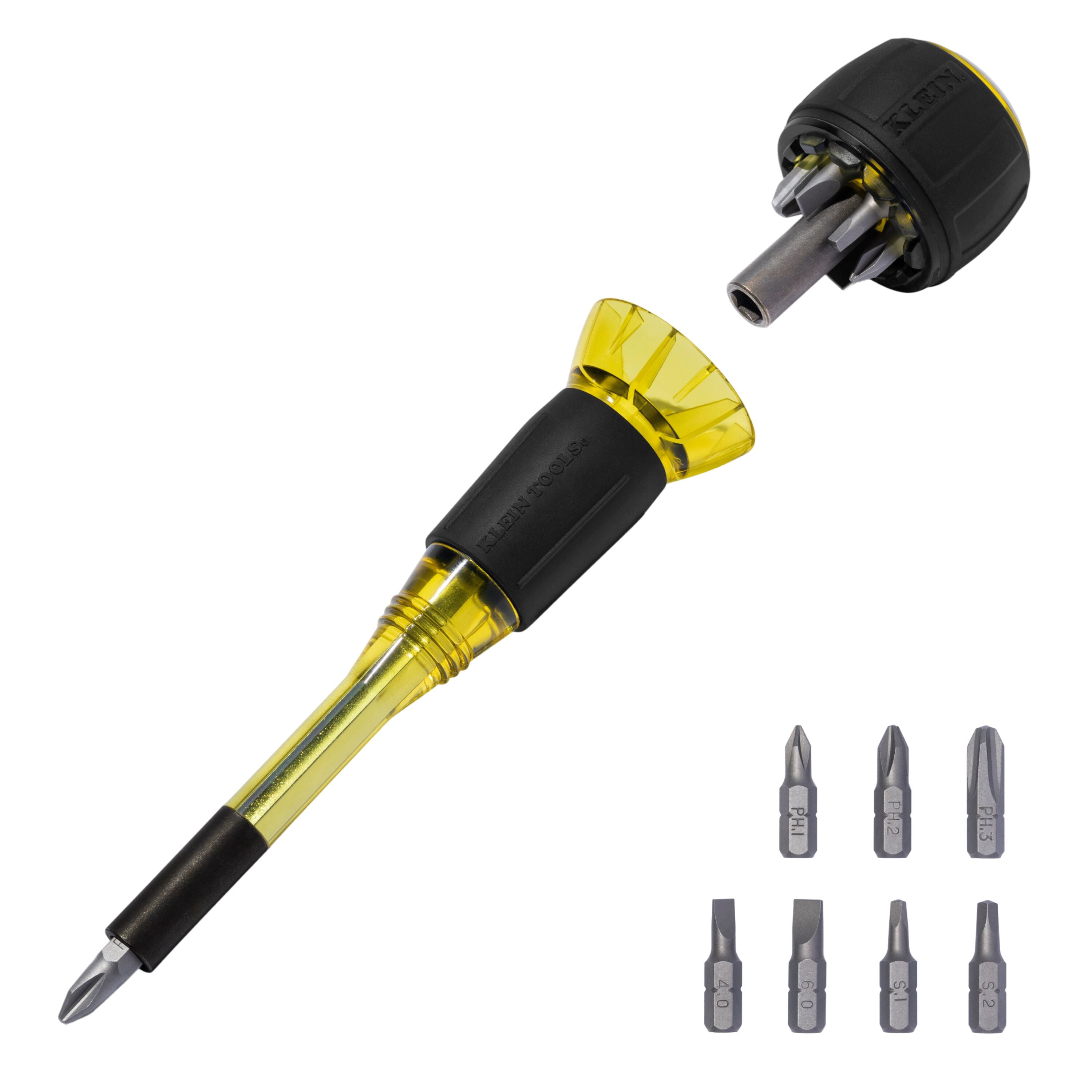 Klein 32961A 8-in-1 Tru-Grip Screwdriver with Stubby - Ace Tool Group - Klein