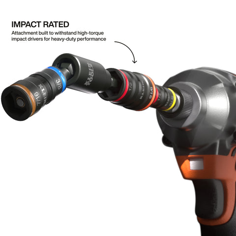 Klein 32984 Impact Flip Socket Set With Swivel Adapter, 6 Piece - Ace Tool Group - Klein