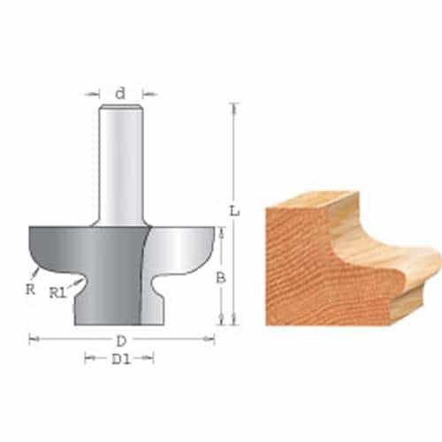 Amana Tool 49562 Door Edge Detail Router Bit - Ace Tool Group - Amana Tool