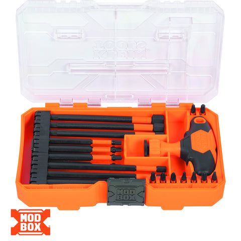 Klein 33804 ProFlex Impact-Rated Interchangeable Ratcheting T-Handle Set, 23-Piece - Ace Tool Group - Klein