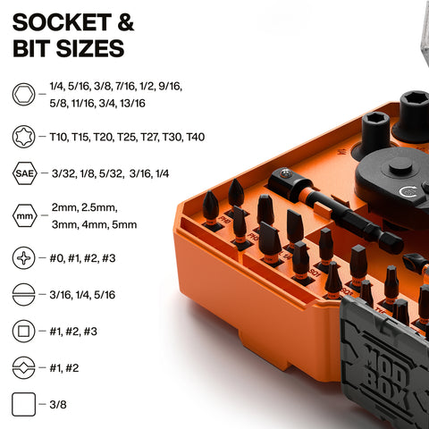 Klein 33806 ProFlex Impact Driver Bit and Socket Set, SAE, 43-Piece - Ace Tool Group - Ace Tool Group