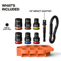 Klein 33808 Grab-And-Go Impact Socket Set, SAE, 7-Piece - Ace Tool Group - Klein