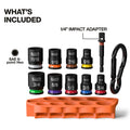 Klein 33809 Grab-And-Go Impact Socket Set, SAE, 10-Piece - Ace Tool Group - Klein