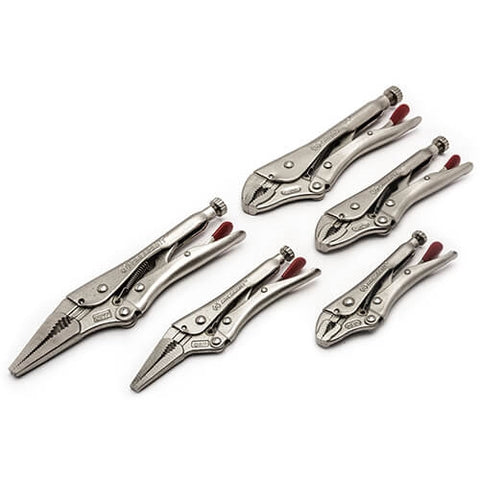 Crescent CLP5SETN 5pc. Long Nose Locking Pliers Set - Ace Tool Group - Crescent