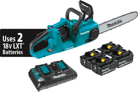 Makita XCU03PT1 36V (18Vx2) Chain Saw Kit w/ 4 batteries - Ace Tool Group - Makita