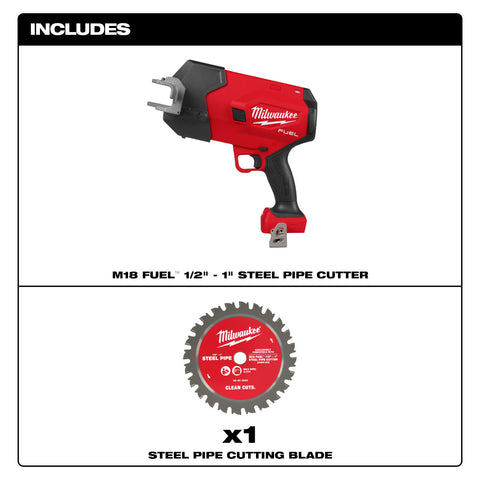 Milwaukee 3469-20 M18 FUEL ½-1 Steel Pipe Cutter - Ace Tool Group - Milwaukee