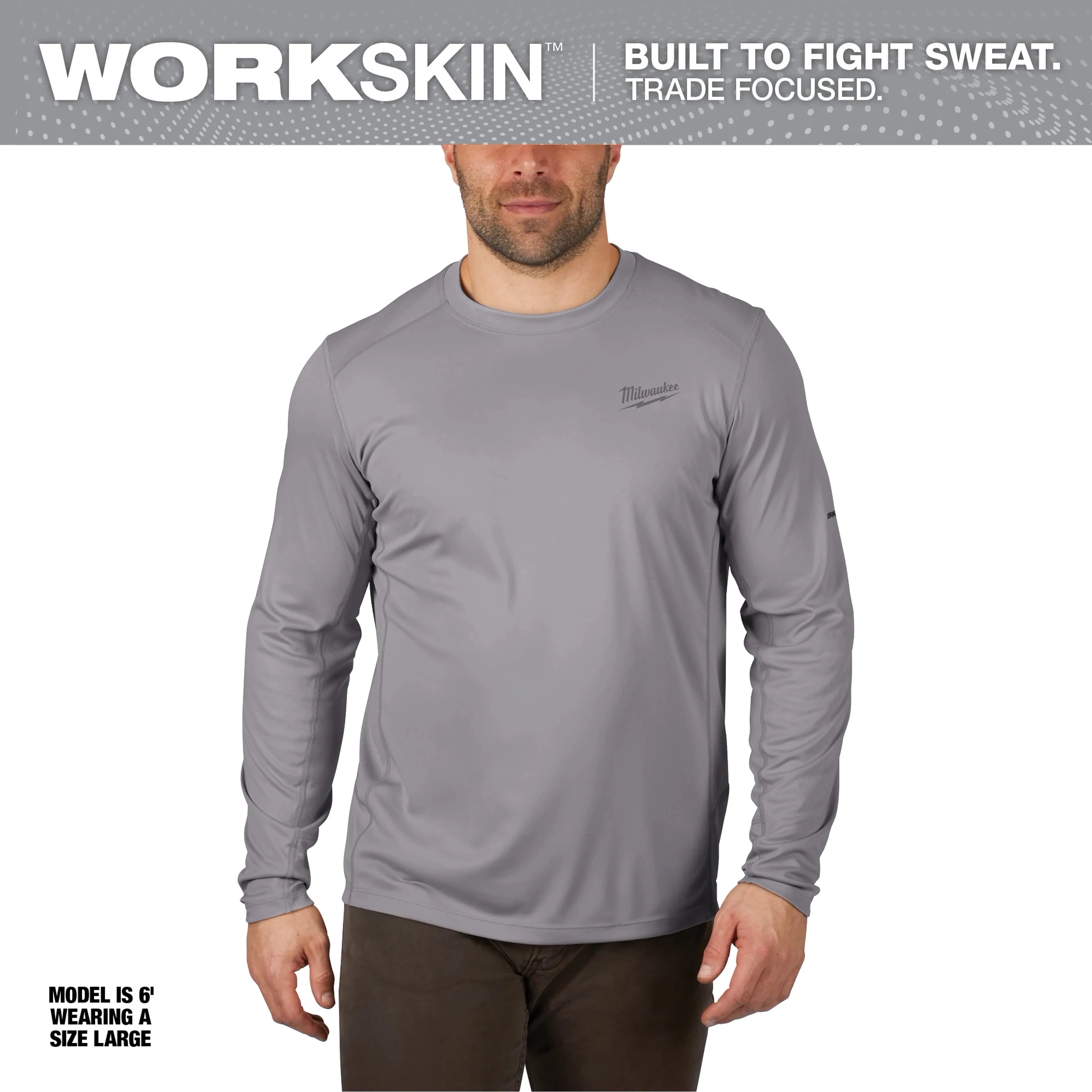 Milwaukee 415G-3X WORKSKIN LIGHT LS SHIRT - GRAY 3X - Ace Tool Group - Milwaukee