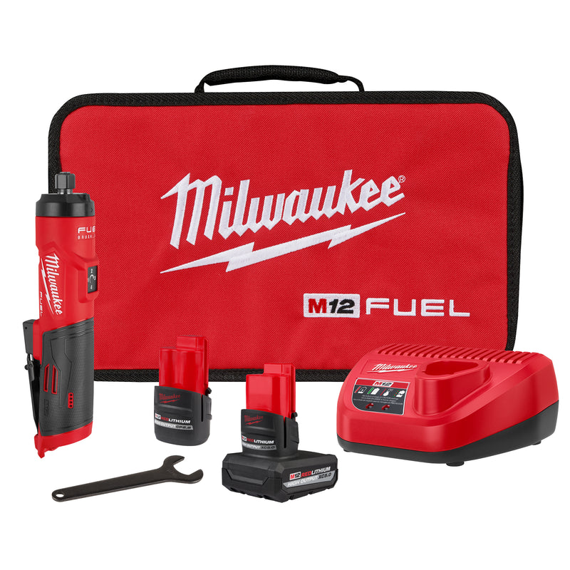 Milwaukee 3486-22 M12 FUEL™ 1/4" Straight Die Grinder Kit - Ace Tool Group - Milwaukee Tool
