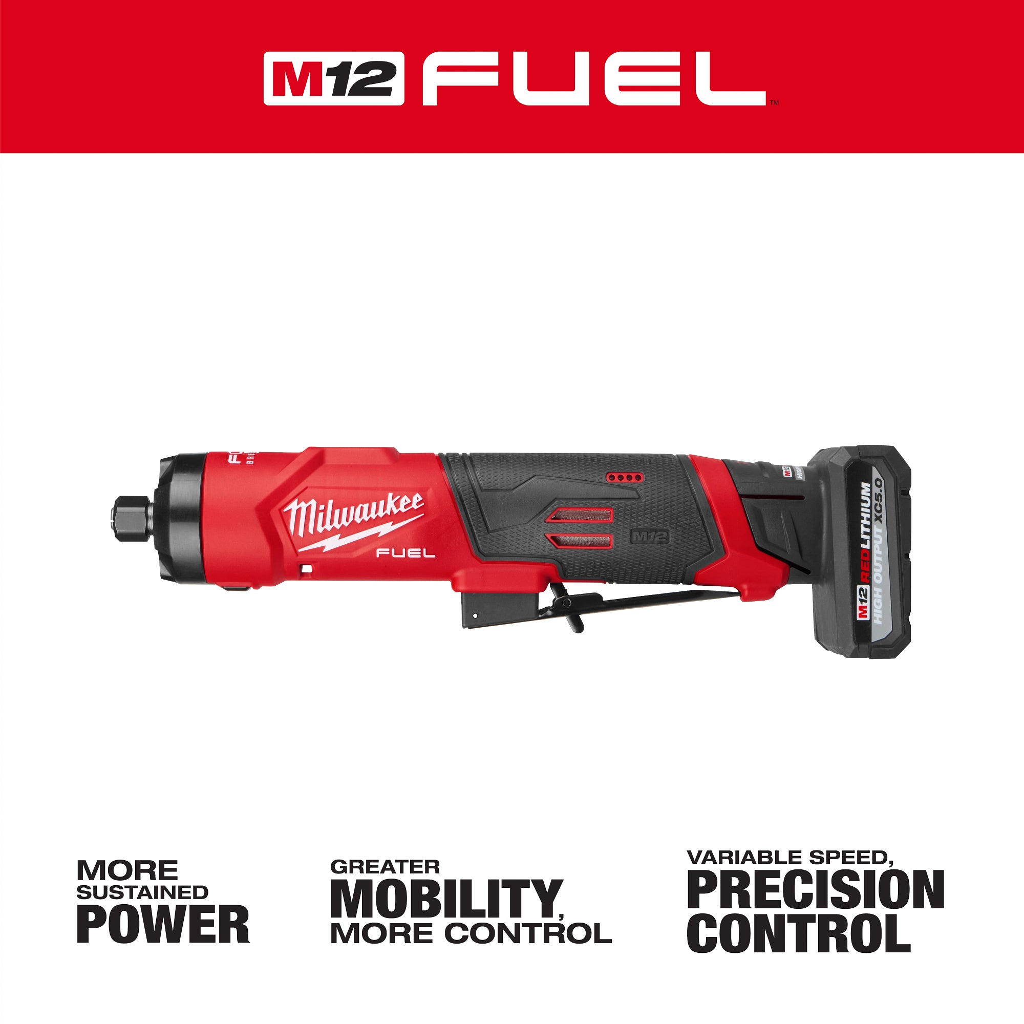 Milwaukee 3486-22 M12 FUEL™ 1/4" Straight Die Grinder Kit - Ace Tool Group - Milwaukee Tool