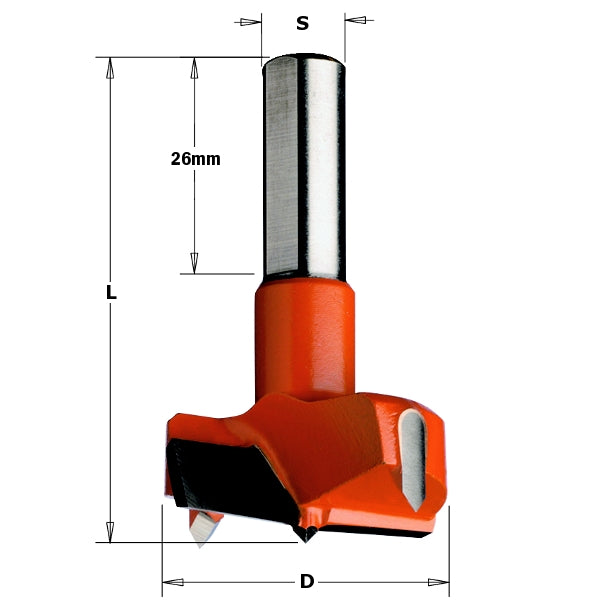 CMT 317.600.11 Hinge Boring Bit, 60mm Diameter - Ace Tool Group - CMT