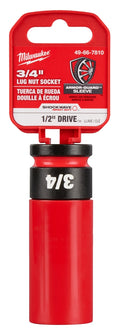 Milwaukee 49-66-7810 SHOCKWAVE Impact Duty 1/2 Drive 3/4" SAE Lug Nut Wheel Socket - Ace Tool Group - Milwaukee
