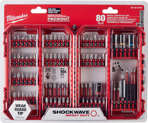 Milwaukee 48-32-4094 SHOCKWAVE Impact Duty Driver Bit Set- 80PC - Ace Tool Group - Milwaukee