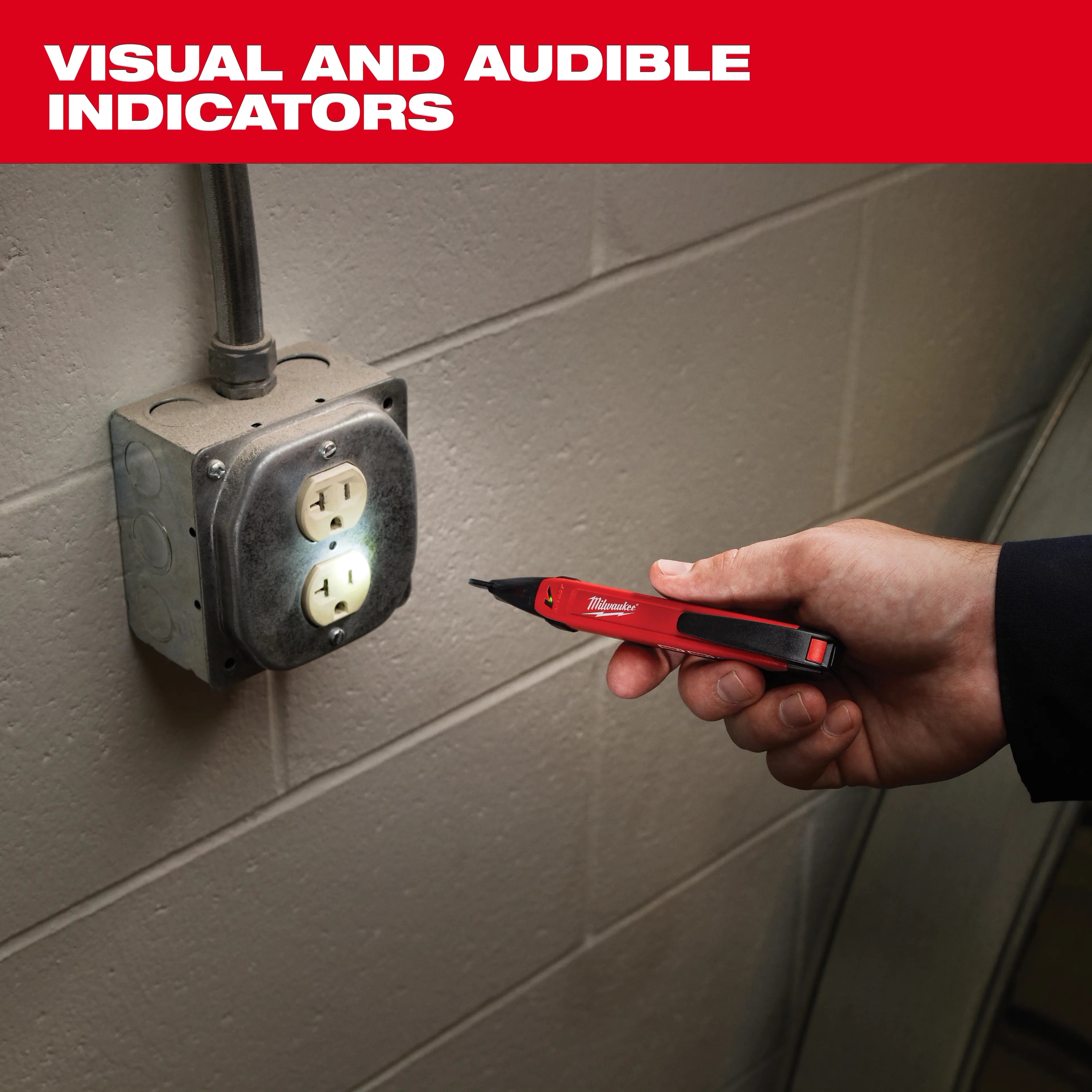 Milwaukee 2202-20 VOLTAGE DETECTOR W/LED LIGHT - Ace Tool Group - Milwaukee