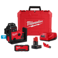 Milwaukee 3642-21 M12 Green 360° 3-Plane Laser w/Automatic Alignment & Receiver - Ace Tool Group - Milwaukee