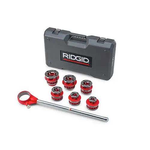 Ridgid 36510 12-R NPSM-1/2-2 Exposed Manual Ratchet Threader Set - Ace Tool Group - Ridgid