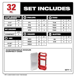 Milwaukee 48-32-4004 32PC IMPACT SET SHOCKWAVE - Ace Tool Group - Milwaukee
