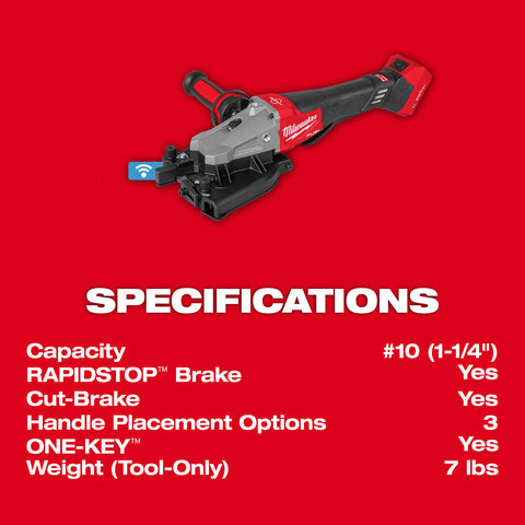 Milwaukee 3675-20 M18 FUEL #10 (1-1/4") Rebar Cutter - Ace Tool Group - Milwaukee