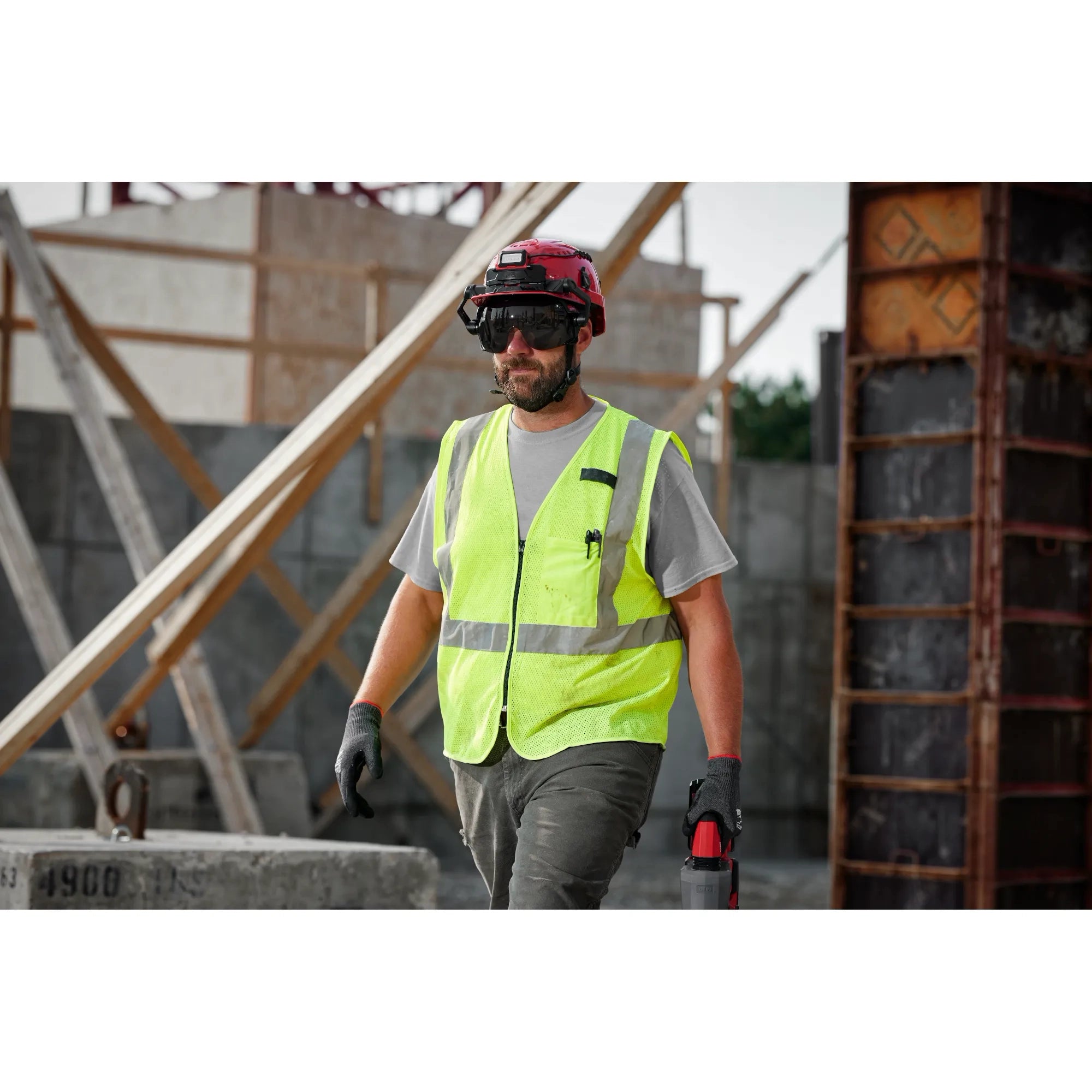 Milwaukee Class 2 High Visibility Yellow Mesh One Pocket Safety Vest - Ace Tool Group - Milwaukee