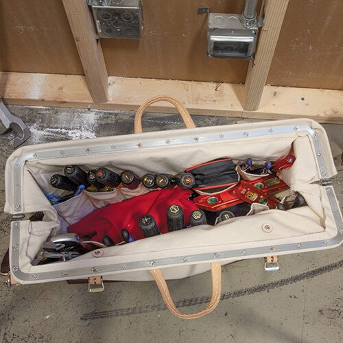 Klein 5102-24SP Deluxe Canvas Tool Bag, 24 in. - Ace Tool Group - Klein