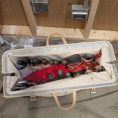 Klein 5102-24SP Deluxe Canvas Tool Bag, 24 in. - Ace Tool Group - Klein