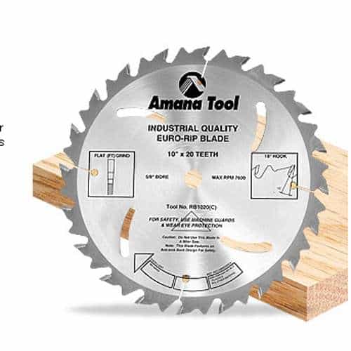 Amana Tool Rb1020 10"/20T Ripping Straight Grind - Ace Tool Group - Amana Tool