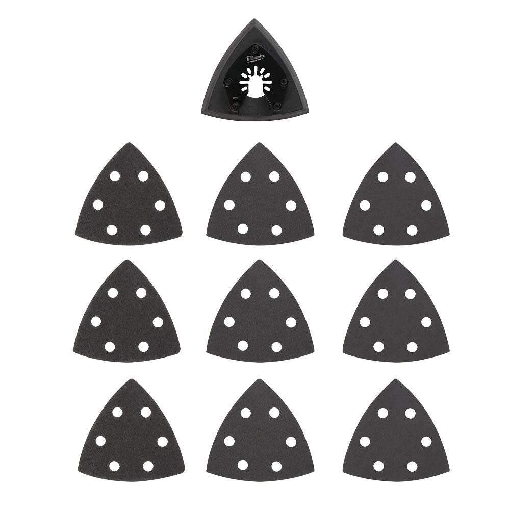 Milwaukee 49-25-2009 Milwaukee OPEN-LOK 3-1/2" SANDING PAD & PAPER VAR SET - Ace Tool Group - Milwaukee