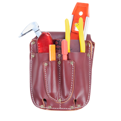 CLC 21503 HEAVY-DUTY LEATHER ELECTRICAL/MAINTENANCE TOOL CADDY - Ace Tool Group - CLC