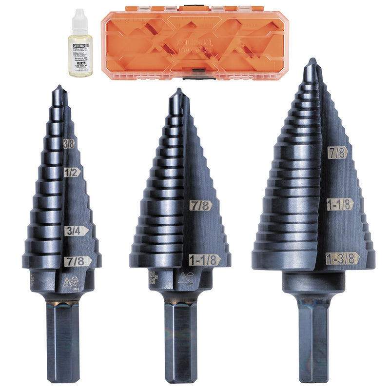 Klein Tools KTSBSPRO Premium Hex Step Bit Set, 3 Pc - Ace Tool Group - Klein